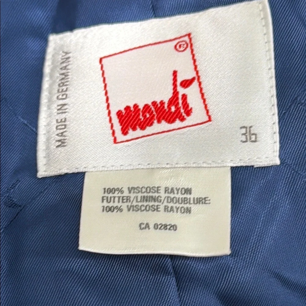 Mondi Gorgeous Vintage Jacket, Like New, Made in Germany, size 36 (US size 6) - Picture 8 of 9